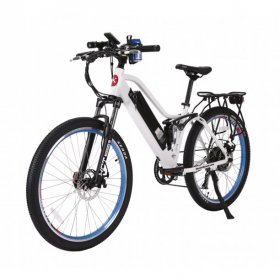 X-Treme Sedona 48 Volt High Power Long Range Electric Mountain Bicycle-Metallic White