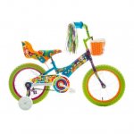 Titan Girl's Flower Power Princess 16 In. BMX Bike with Training Wheels, Doll Seat, Basket and Streamers