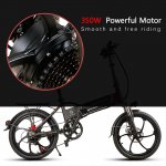 samebike 20 Inch Folding Electric Bike Power Assist Electric Bicycle E-Bike Scooter 350W Motor Conjoined Rim