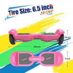 Hoverboard 6.5" Listed Two-Wheel Self Balancing Electric Scooter with LED Light Pink