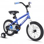 JOYSTAR Pluto Series 18-Inch Pre-Assembled Ride-On Kids Bike w/ Kickstand, Blue