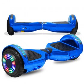 CHO Power Sports Hoverboard Self Balancing Scooter 6.5" w/ LED Lights Built in Bluetooth Speaker Safety Certified