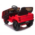 Electric Vehicles for Kids, Chevrolet Silverado 12V Ride on Toys with Remote Control, Power 4 Wheels Ride on Cars for Boys Girls, Red Ride on Pick up Truck, LED Lights, MP3 Music, Foot Pedal