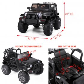 TOBBI 12V Ride On Car W/ MP3 Kids Electric Battery Powered Toys RC Remote Control Black