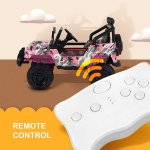 Uenjoy 12V Kids Ride on Toys Electric Battry-Powered Ride-On Truck Car RC Toy w/ Remote Control 2 Speed Camouflage Pink