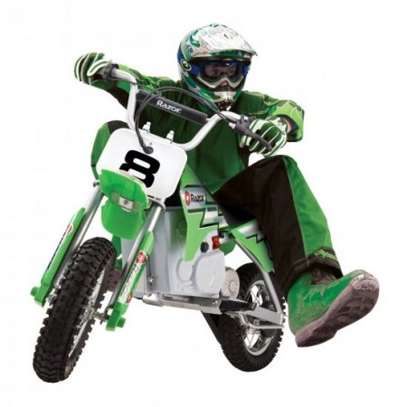 Razor MX400 Dirt Rocket Electric Toy Motocross Motorcycle Bike, Green (2 Pack)