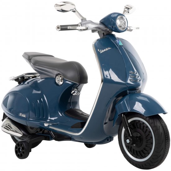 Huffy 6V Vespa Ride-On Electric Scooter for Kids, Blue