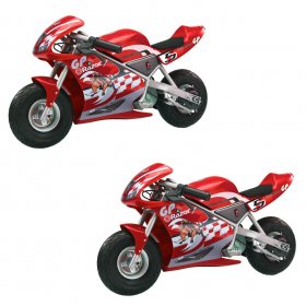 Razor Pocket Rocket Kids Mini Bike Ride On Electric Motorcycle, Red (2 Pack)