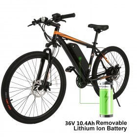 26 Inch 350W 21 Speeds Electric Mountain Bike Electric Bicycle for Adult, Newest Ebike with Removable 36V 7.8Ah Lithium-Ion Battery for Adults, Professional 21 Speed Gears