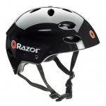 Razor Pocket Mod Vapor Electric Scooter (Black) with Helmet, Elbow and Knee Pads