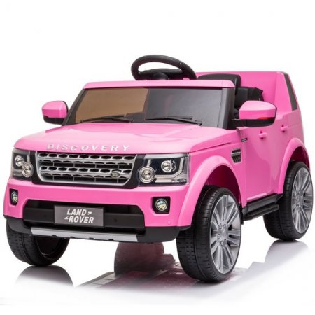 Kids Electric Car, Land Rover Powered Toy Car on 4 Wheels, Kids Ride-On Car with Remote Control, 12V Kids Toy Car with Seat Belt, MP3 Player and LED Lights, Birthday Gifts for Boys/Girls, Pink