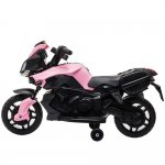 Kids Electric Motorcycle Ride On Toys, YOFE 6V Battery Powered Motor Bike with Training Wheels, LED Light, Music, Horn, Kid Ride On Motorcycle Car for Girls Boys Children Day Birthday Gift, Pink