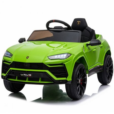 Kids Electric Cars for Backyard, Licensed Lamborghini Ride-on Toy, 12V Rechargeable Battery Powered 4 Wheels Car with Remote Control, Horn, Radio, USB Port, Spring Suspension, LED Light, Green