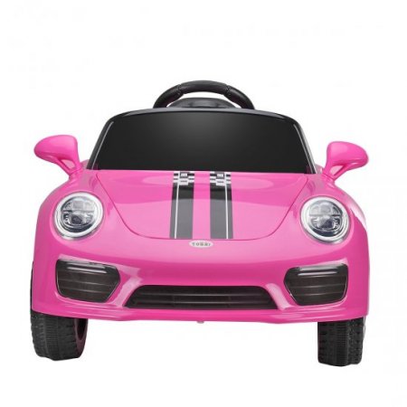 TOBBI 6V Kids Ride on Car W/Remote Control, MP3, Battery Powered, LED Headlights, Electric Kids Toys for Boys Girls, Pink