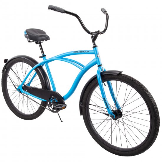 Huffy 26\" Cranbrook Men\'s Comfort Cruiser Bike, Matte Blue