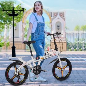 20in 7 Speed ??City Folding Compact Suspension Bike Bicycle Urban Commuters