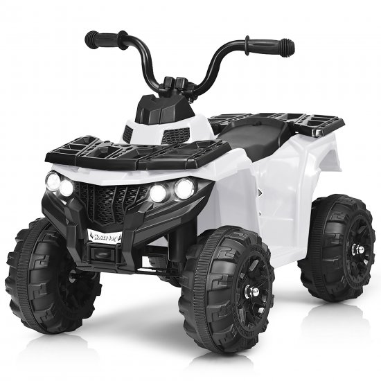 Costway Kids Ride On ATV Quad 4 Wheeler Electric Toy Car 6V Battery Power Led Lights