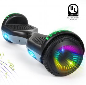 CBD Hoverboard Two-Wheel Self Balancing Scooter 6.5" with Bluetooth Speaker and LED Lights Electric Scooter for Adult Kids Gift UL 2272 Certified