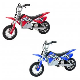 Razor MX350 Dirt Rocket Kids Electric Motocross Motorcycle Bikes, 1 Red & 1 Blue