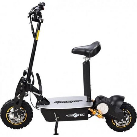 MotoTec 2000w 48v Stand Up Electric Scooter with Seat Black