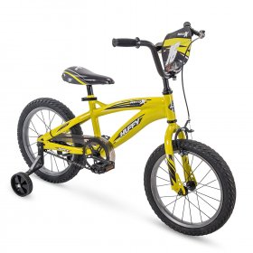 Huffy Moto X 16-Inch Age 4-6 Kids Bike Bicycle with Training Wheels, Yellow