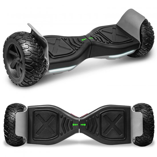 CHO 8.5\" Off Road Hoverboard Two Wheels Smart Electric Self Balancing Scooter with Built in Speaker LED Light Black