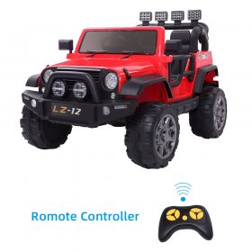 Kids Electric Ride On Toys, 12 V Electric Car w/ Parental Remote Control & Manual Modes, Red