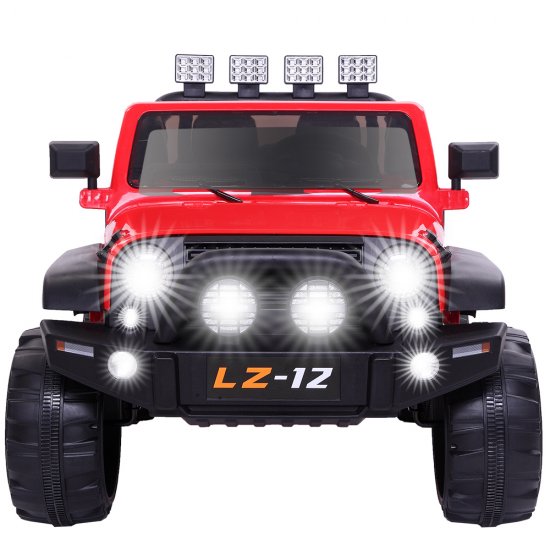 Kids Electric Ride On Toys, 12 V Electric Car w/ Parental Remote Control & Manual Modes, Red