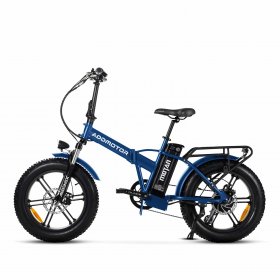 750W 16Ah 48V 20-Inch Wheels Fat Tire Folding Electric Bike, Foldable Electric Bicycle for Adults, Blue