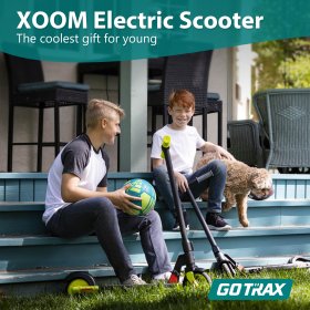 GOTRAX XOOM Electric Scooter with 6inch Solid Tires, 50.4 Wh Lithium Battery up 4miles, 150W Motor up 7.5mph for 6-12 Year Old Kids