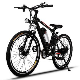 Generic 250W Electric Bike Adults Electric Mountain Bike, 26 In. Electric Bicycle 15Mph with Removable 8AH Lithium Battery, Professional 21 Speed Gears E-bike
