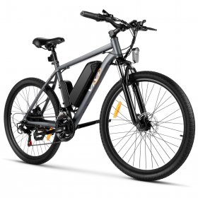 Vivi Electric Bike 350W Electric Mountain Bicycle for Women&Men, 26'' E-Bike with 36V 10.4Ah Removable Battery and Front Rear Disc Brake, Professional 21 Speed Gears up to 20MPH