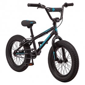 Mongoose Argus MX Kids Fat Tire Mountain Bike, 16-Inch Wheels, Single Speed, Black