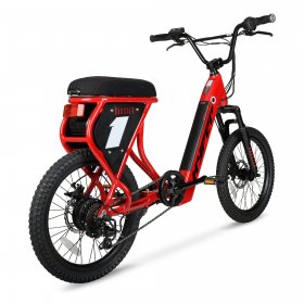Hyper Bicycles Radster Electric Bike, 20inch Wheels, Low Step 36 volt, 20+ Mile Range, Red