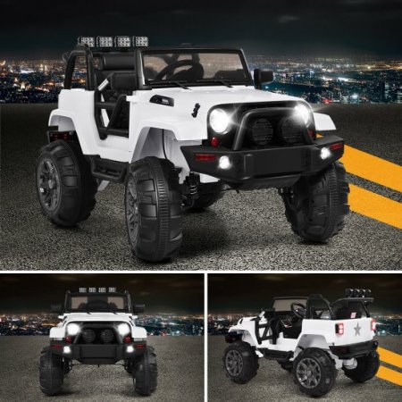 12V Kids Ride On Truck Car w/Bluetooth Remote Control MP3 Music LED Lights