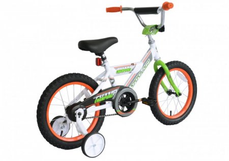 TITAN Champion 16-Inch Boys BMX Bicycle with Training Wheels, White