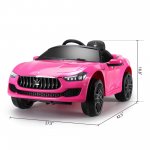 Tobbi 12V Kids Ride on Car Maserati Licensed Electric Battery Powered Motorized Ride on Toys W/ Remote Control, MP3, Led Lights, Pink