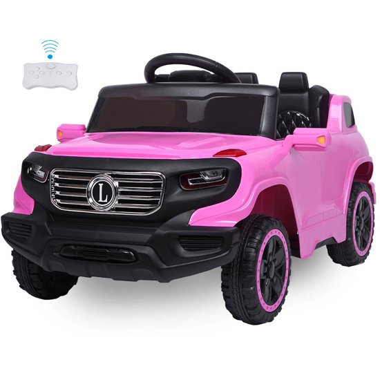 Powered Toy Car on 4 Wheels, Kids Electric Car with Remote Control, 6V Kids Toy Car with 3 Speeds, Kids Ride-On Car with Seat Belt and Forward/Reverse, Birthday Gifts for Boys Girls, Pink