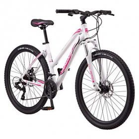 Mongoose Switchback Trail Adult Mountain Bike, 21 Speeds, 27.5-Inch Wheels, White