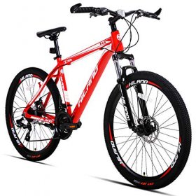 Hiland 26 Inch Mountain Bike for Men with 19.5 Inch Aluminum Red