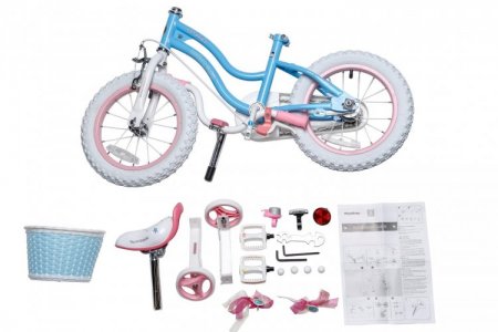 Royalbaby Stargirl Girl's Bike, 12 In. Wheels, Blue