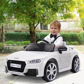 Aosom 6V Audi TT RS Kids Electric Sports Car Ride On Toy One Seat with Remote Control - White
