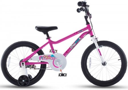 RoyalBaby Chipmunk 14 inch MK Sports Kids Bike Summer Pink With Training Wheels