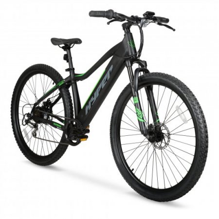 Hyper Bicycles Pedal Assist Electric Mountain Bike, 29" Wheels, Black