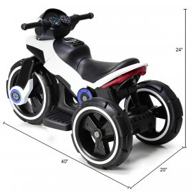 Costway Kids Ride on Motorcycle 6V Bicycle 3 Wheels Electric Battery Powered Toy w/ MP3