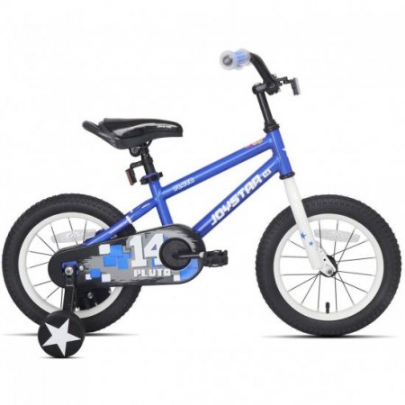 JOYSTAR Pluto Series 18-Inch Pre-Assembled Ride-On Kids Bike w/ Kickstand, Blue