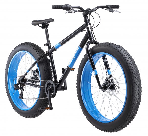 Mongoose Men\'s Fat Tire Bike, 26-inch wheels, 7 speeds, Black