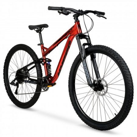 Hyper 29" Explorer Men's Dual Suspension Mountain Bike, Red