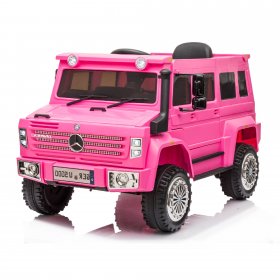 Tobbi Licensed Mercedes-Benz Unimog U500 12V Kids Electric Ride on Car Powered Ride on SUV Truck with Remote Control, Bluetooth, Horn, USB, Rosy Red