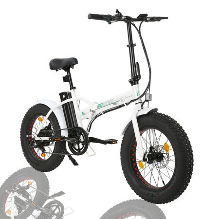 Folding 20\" Fat Tire Electric Bike 500W Hill Bicycle Removable Battery Pedal Assist Power